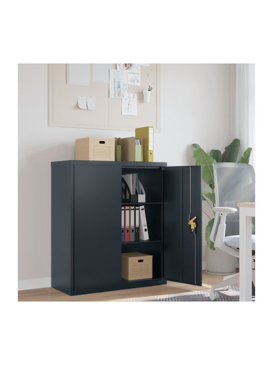 Office Storage Metal Cabinet Ανθρακί L90xW40xH1...