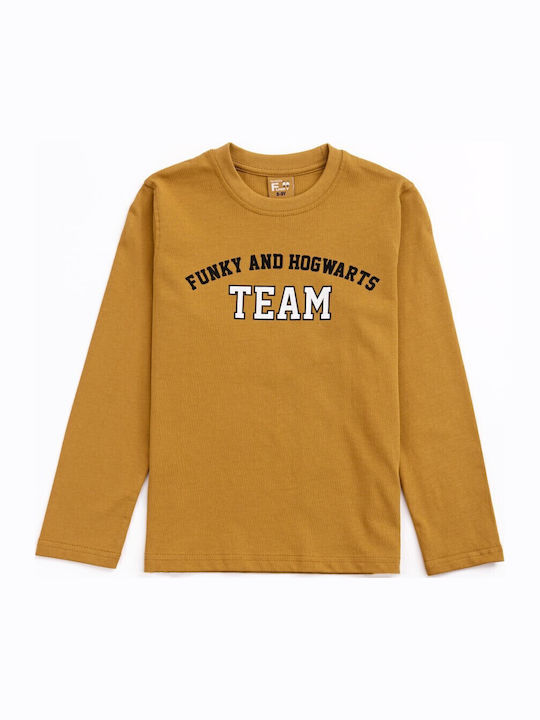Funky Kinderhemd Langarm Beige