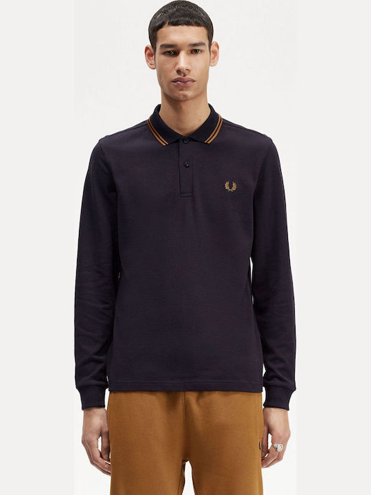 Fred Perry Polo Bluză cu mânecă scurtă Albastru...