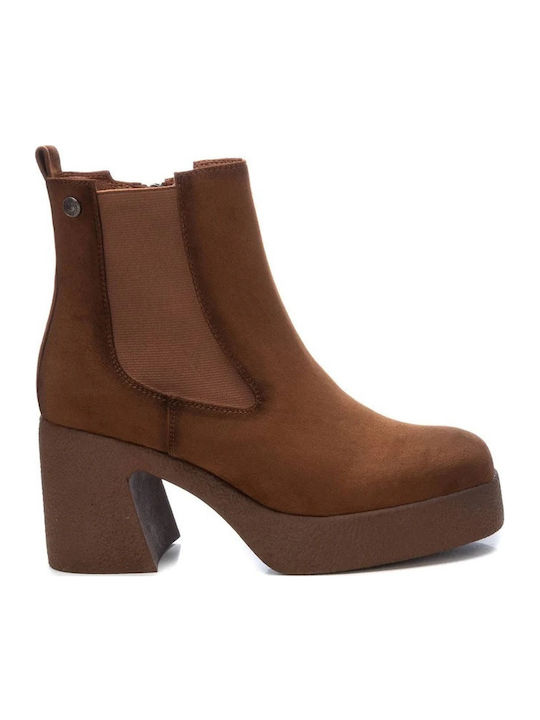 Wildleder Stiefeletten Damen Braun