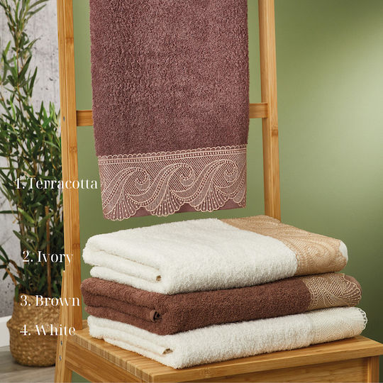 Whitegg Bath Towel Set 3pcs Loukia White Weight 450gr/m²