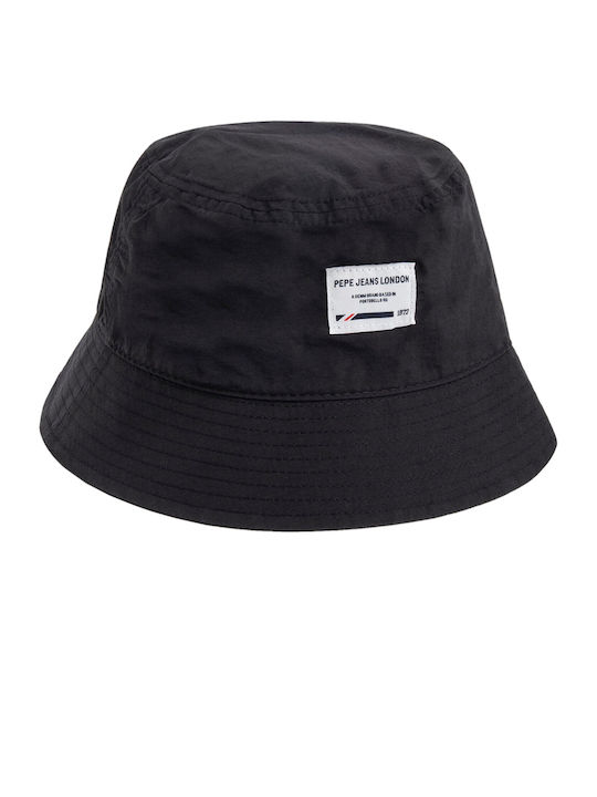 Pepe Jeans Υφασμάτινo Ανδρικό Καπέλο Στυλ Bucket Μαύρο