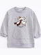 Girls Dress Sweatshirt Long Sleeve Set of 2 with Accessories Grey