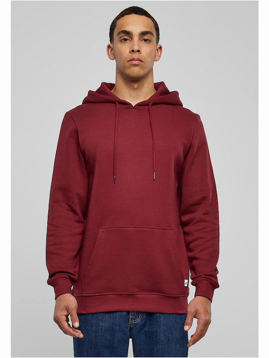 Urban Classics Men's Sweatshirt with Hood Burgundy