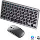 Weibo WB-8077 Fără fir Bluetooth Set tastatură și mouse Engleză US Gri