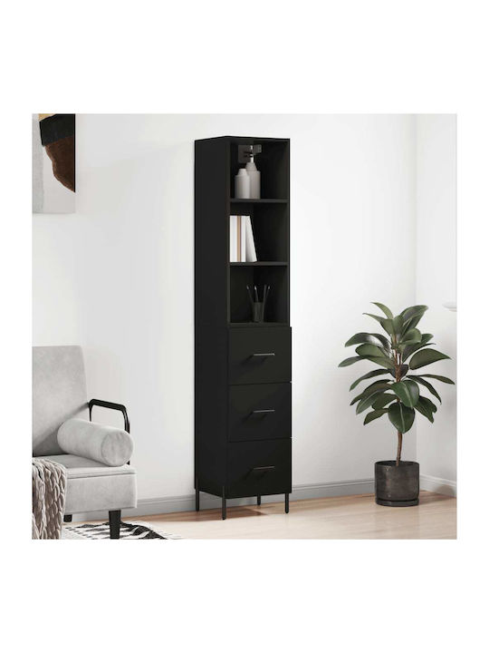 Schrank Boden Black 34.5x34x180cm