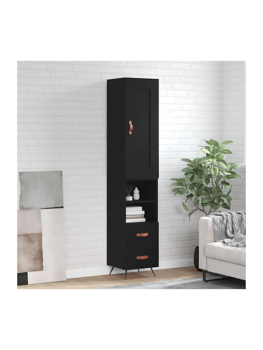 Cabinet pardoseală Negru 34.5x34x180cm