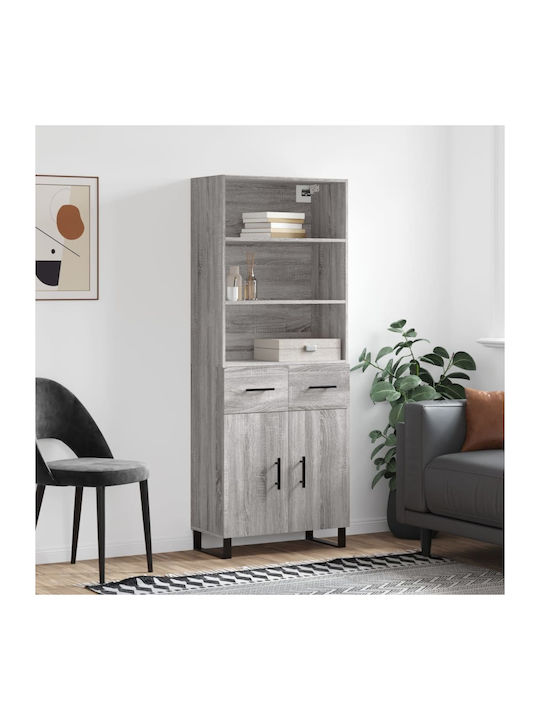 Bibliothek Grey 69.5x34x180cm
