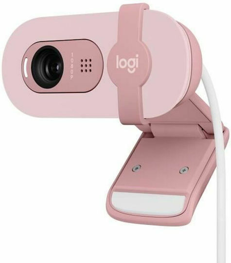 Logitech Brio 100 Web Camera Full HD 1080p Ροζ 960-001623
