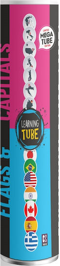 Board Game Mega Tube Σημαίες & Πρωτεύουσες for 2+ Players 3+ Years Old (EN) K-Toyz