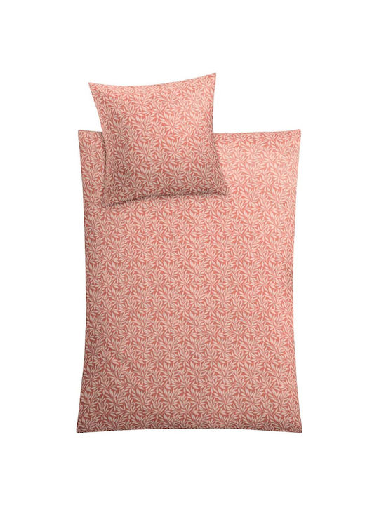 Kleine Wolke Duvet Cover Cotton Single 135x200 Salvia Coral