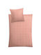 Kleine Wolke Duvet Cover Cotton Single 135x200 Salvia Coral