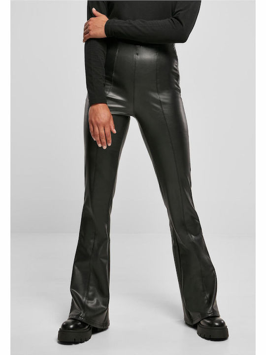 Dama Tesatura Pantaloni Evazați Negru