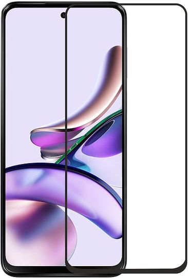0.3mm Full Glue Full Face Tempered Glass Μαύρο (Motorola Moto G13)