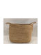 Natural Home Decorative Basket Wicker with Handles Brown 50x35x40cm