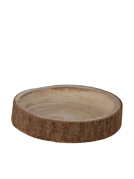 Koopman Dekorative Platte Hölzernes Braun 1Stück 25x25x4cm