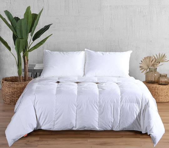 Nef-Nef Homeware Πάπλωμα Μονό Πουπουλένιο 160x220εκ. Duck Down 60/40 White 300 GSM 11 togs