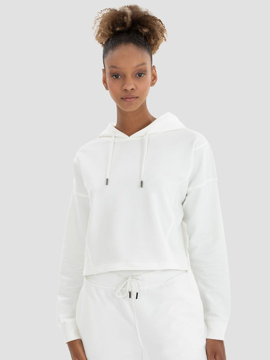 Superstacy Women's Hooded Sweatshirt White