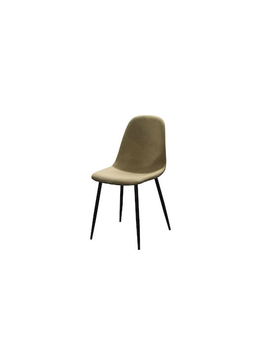 Dining Room Fabric Chair Beige 55x45x85cm