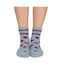 Noidinotte Damen Socken Blau 1Pack