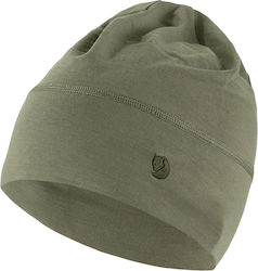 Fjallraven Beanie Unisex Σκούφος Πλεκτός σε Χακί χρώμα