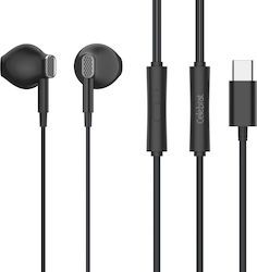 Celebrat Earbuds Handsfree with USB-C Connector Black