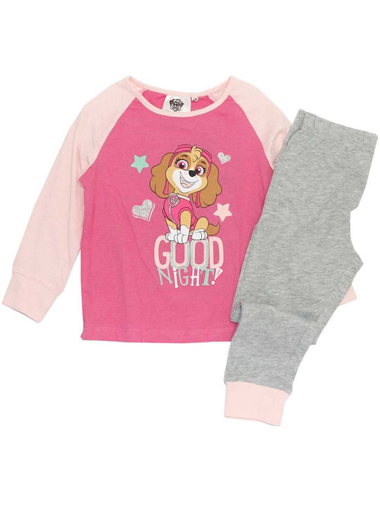 Nickelodeon Set Top & Bottom Kids Cotton Pyjamas Pink