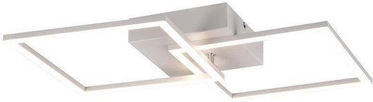 Trio Lighting TRAIL Таванна Плафониера 56 см Бяла с Вграден LED