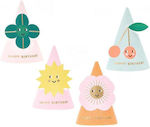 Rico Design 8 Mini Party Hats Happy Birthday 12cm