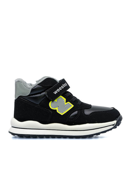 Kinder Sneakers Hoch mit Klettverschluss Schwarz