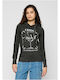 Damen Sweatshirt Kapuzen Gray