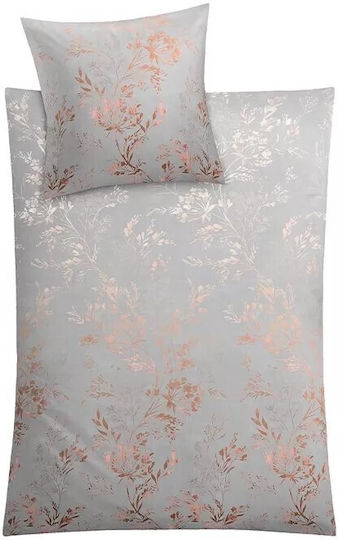 Kleine Wolke Duvet Cover Set Cotton Single with Pillowcase 135x200 Kate Gray