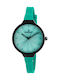 Radiant Women's Watch with Green Rubber Strap