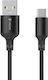 Celebrat Плетен USB 2.0 Кабел USB-C Мъжки - USB-A 15W Черен 1м CB-32A-C