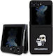 Karl Lagerfeld Saffiano Karl&choupette Pin Back Cover Plastic Negru (Galaxy Z Flip5)