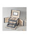 Songmics Jewellery Box Wooden with Drawer & Mirror 17.5x13.5x12cm