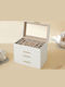 Songmics Wooden Jewellery Box with Drawer Transparent 25.1x15.3x21.5cm