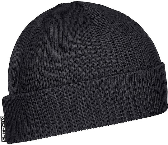 Beanie Unisex Beanie mit Rippstrick in Schwarz Farbe 68015-90201