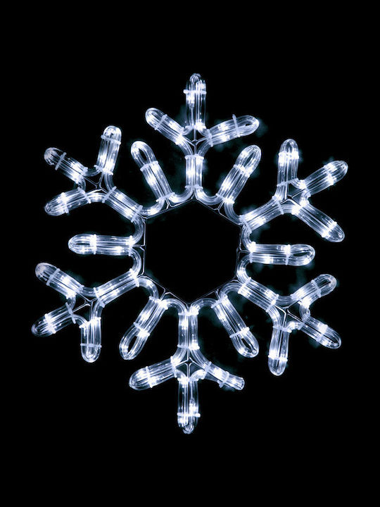 Aca Weihnachtlicher Kunststoff Lichtschlauch in Form von Flocke Snowflake