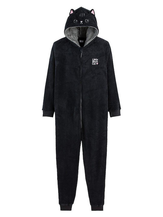 La Redoute Collections Pijama întreagă pentru copii De iarnă Neagră