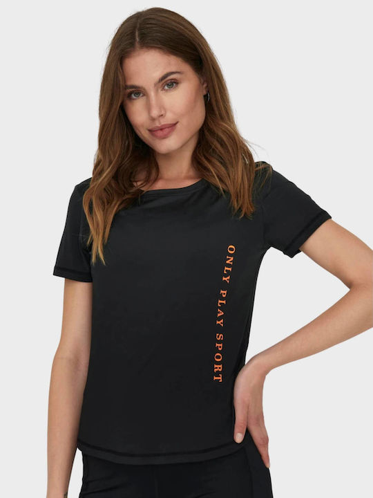 Only Women's Athletic T-shirt Black