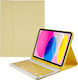 Flip Cover με Πληκτρολόγιο στα Αγγλικά US Κίτρινη (iPad 2022 10.9'' / iPad 2025 11")