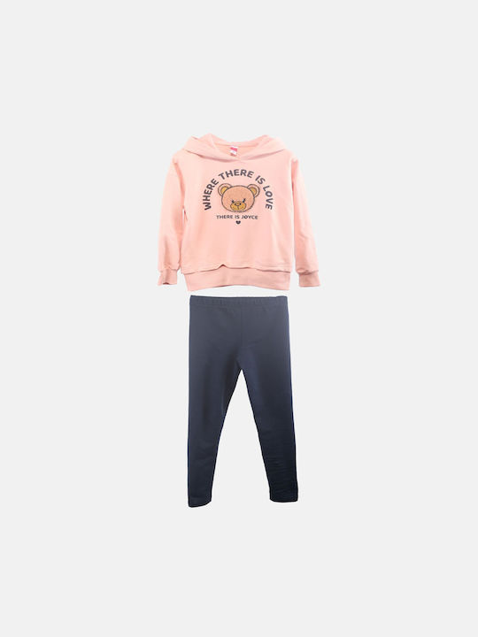 Joyce Kids Set with Leggings Winter 2pcs Pink