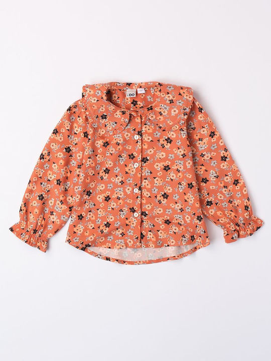 iDO Kids Floral Shirt Orange