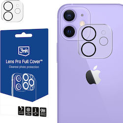 3MK Lens Pro Full Cover Kameraschutz Gehärtetes Glas Transparent für das Apple iPhone 11/12 mini.