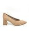 Corina Suede Brown Medium Heels