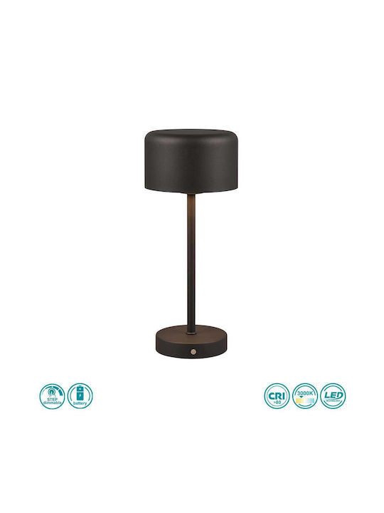 Trio Lighting Μεταλλικό Πορτατίφ LED με Μαύρο Καπέλο και Βάση