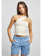 Γυναικεία Μπλούζα Βαμβακερή Off-Shoulder με έναν Ώμο Λευκή
