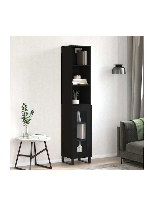 Bibliotecă Negru 34.5x34x180cm