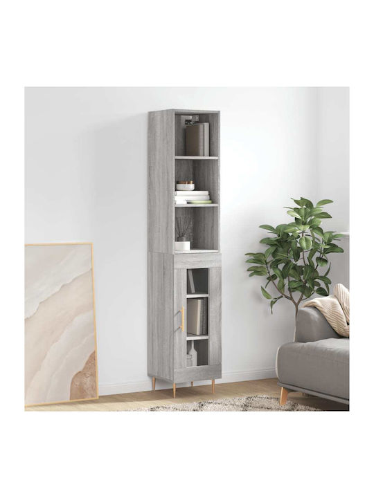 Bookcase Grey 34.5x34x180cm